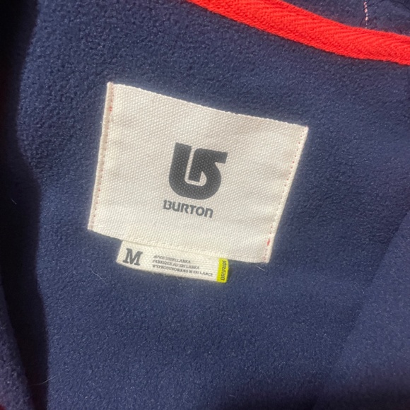 Burton WB Peak Hoodie Medium Snowbarding Logo Fleece Lined Colombo 100% Polyeste - Picture 3 of 7